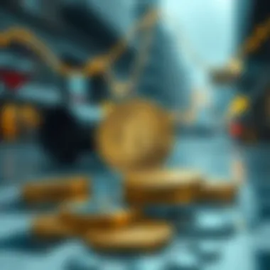 The Intersection of Cryptocurrency and Traditional Finance Conceptual illustration of cryptocurrencies in traditional finance